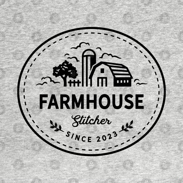 Farmhouse Stitcher - Black by Cherry Hill Stitchery